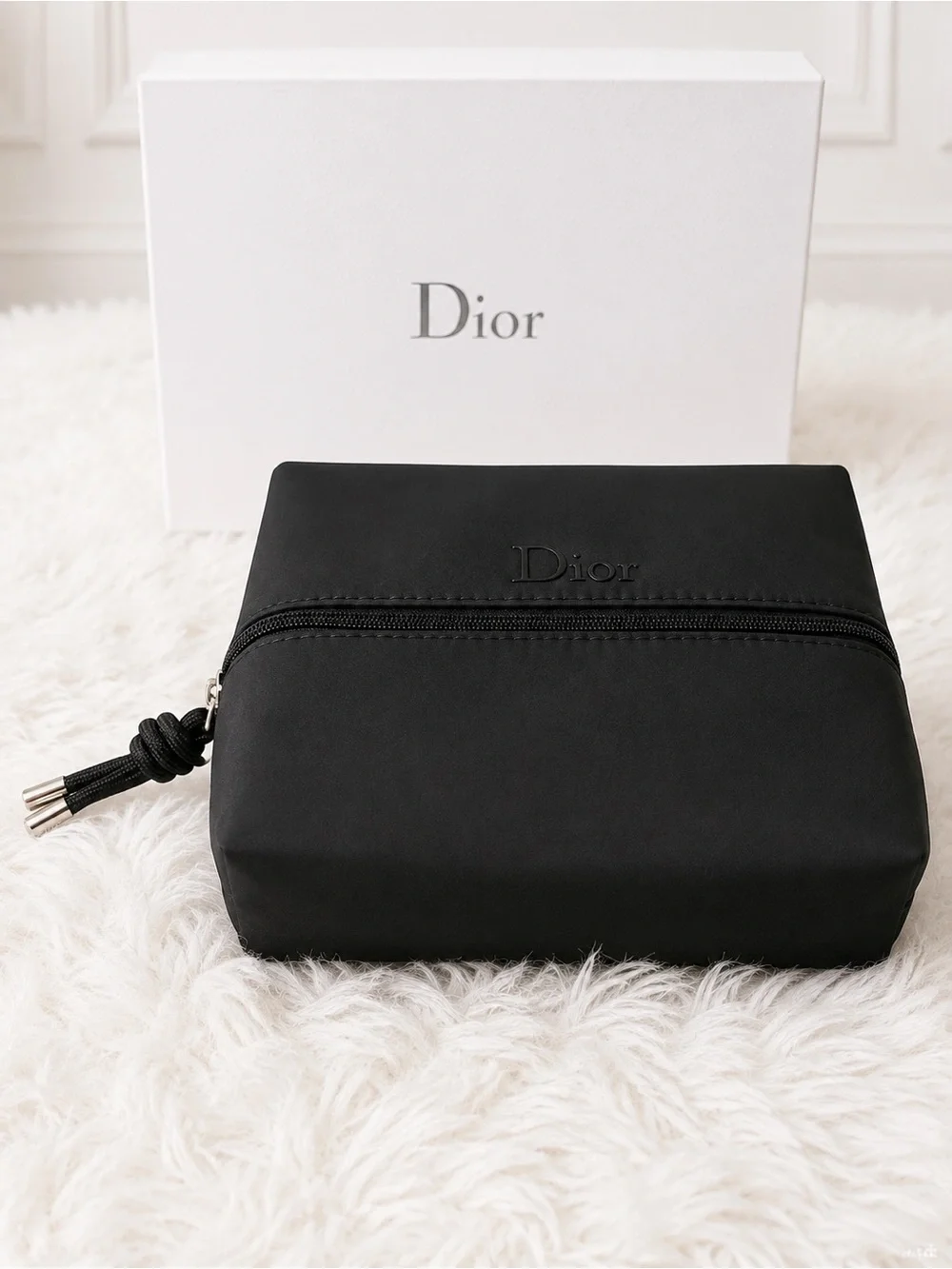 Authentic Dior Unisex Black Toiletry Case / Travel Cosmetic Bag NIB